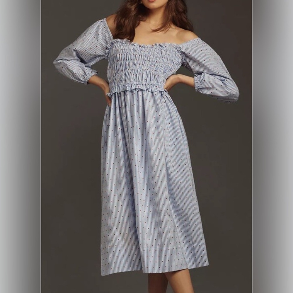 NWT Anthropologie Maeve smocked dress Size XL